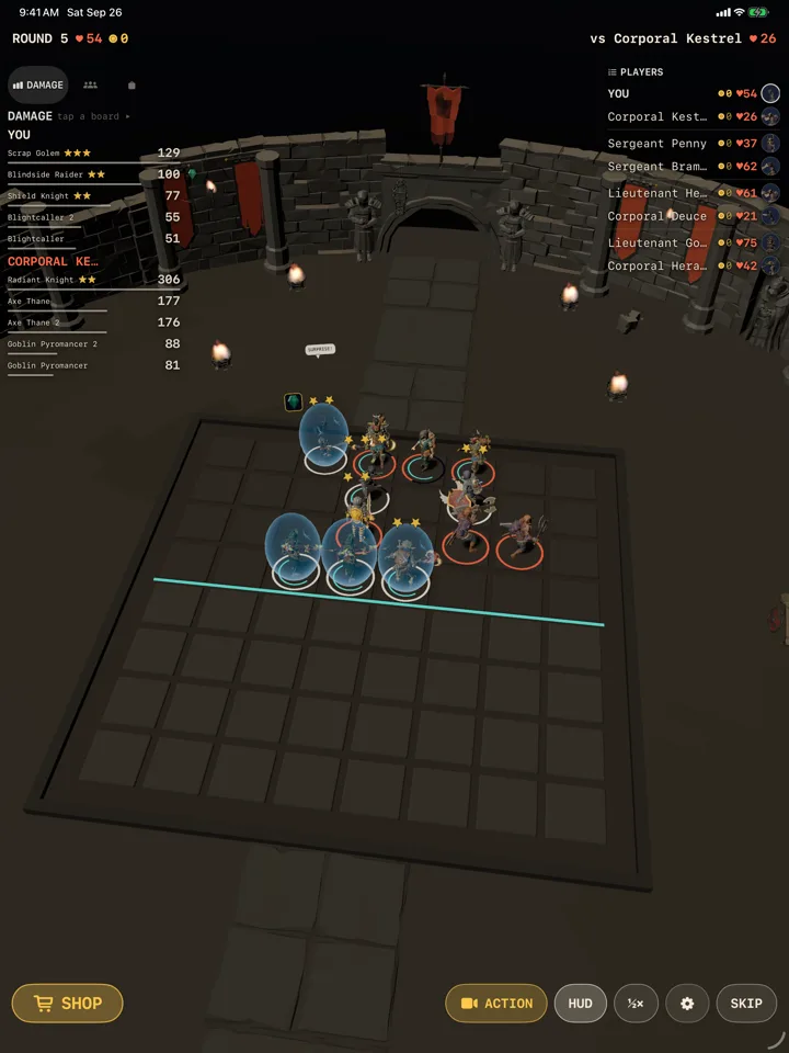 Front line, flank and back line on an 8 × 8 board.