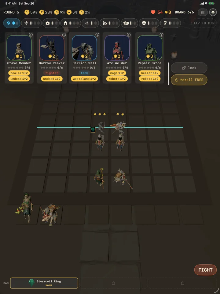 Recruiting from the shop between rounds.